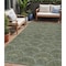 Homeroots 5' X 8' Olive Green Fern Green And Silver Geometric Washable Indoor Outdoor Area Rug 615213 - alternate 1