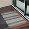 Homeroots 2' X 3' Blue and Gray Striped Stain Resistant Indoor Outdoor Area Rug 531646 - alternate 1