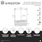 Kingston Brass 60" Acrylic Alcove Right-Hand Drain Tub with Left Sliding Tub Door, White/Brushed Brass KVTDE603122R7 - alternate 6