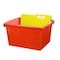 Storex 4 Gallon Storage Bin with Lid, Red 61411U06C - alternate 5