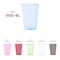 Smarty Had A Party 12 oz. Clear Blue Disposable Plastic Party Cups, 240PK 512C-BL-CASE - alternate 9