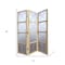 Homeroots 84" Silver Folding Three Panel Screen Room Divider 342746 - alternate 4