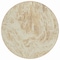Homeroots 8' Taupe And Ivory Round Abstract Washable Indoor Outdoor Area Rug 614313 - alternate 7