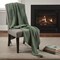 Homeroots 50" X 60" Green Cotton Woven Ikat Throw Blanket with Tassels 518842 - alternate 2