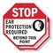 Signmission Stop Ear Protection Required Beyond, 10 inch X 10 inch, Aluminum Metal Signs, 2PK OC-A-2PACK-10-178 - alternate 1