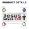 Signmission Jesus Loves You, 24 Inch x 72 Inch, Vinyl Banner B-72-30709 - alternate 4