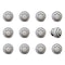 Homeroots Set of Twelve Black And White Ceramic Drawer Pull Knobs, 12PK 358103 - alternate 5