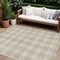 Homeroots 8' X 10' Beige And Gray Plaid Washable Indoor Outdoor Area Rug 595370 - alternate 1