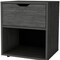 Homeroots 20" Gray Wood One Drawer Nightstand 553687 - alternate 6