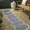 Jonathan Y Jasper Modern Rustic Abstract Blue/Cream 2 ft. x 8 ft. Indoor/Outdoor Shaped Runner Rug SHP101C-28 - alternate 1