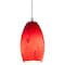 Access Lighting Merlot, Pendant, Brushed Steel Finish, Red Sky Glass 28011-1C-BS/RUSKY - alternate 4