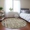 Homeroots 8' Beige Ivory And Tan Round Moroccan Washable Indoor Outdoor Area Rug 577177 - alternate 6