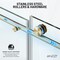 Anzzi 48in Reversible Frameless Sliding Glass Shower Door w/ Soft-Close System and Brushed Gold Finish SD-AZ20-01BG - alternate 8