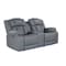 Homeroots 75" Light Gray Faux Leather Power Reclining Loveseat With Storage 561563 - alternate 7