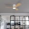 Vaxcel Maplewood, 52 in, White Flush Mount Ceiling Fan, Maple Blades, LED, Remote, DC F0137 - alternate 7