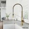 Vigo Livingston Single Handle Pull-Down Sprayer Kitchen Faucet in Matte Brushed Gold VG02027MG - alternate 5