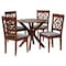 Baxton Studio Sadie Modern Grey and Walnut Brown Wood 5-Piece Dining Set 254-9876-10891-ZORO - alternate 1