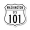 Signmission Washington Route Marker Shield Sign Us 1, 18 Inch X 18 Inch, Plastic Sign SHI-P-18-475 - alternate 1
