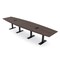Skutchi Designs 14ft Conference Table With Power Unit | 14 Person Modular Boat Meeting Table | Harmony Series HAR-BOT-48X168-T.BK-H3041-EBLK - alternate 1
