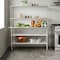 Flash Furniture Reese Work Table, 18 Gauge Stainless Steel Top Shelf and Double Overshelves, 2 Undershelves NH-WT-GU-2460-OSH-GG - alternate 7