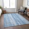 Homeroots 8' X 10' Sky Blue And Denim Blue Botanical Leaves Washable Indoor Outdoor Area Rug 581987 - alternate 8