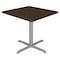 Regency Square Cain Small X-Base Breakroom Table, 30 in W, 30 in L, Neo Walnut TB3030NWGY - alternate 1