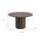 Homeroots 52" Brown Wood Pedestal Base Round Top Dining Table 720941 - alternate 6