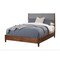 Homeroots Brown and Gray Solid Wood And Linen King Bed Frame 524796 - alternate 4