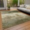 Homeroots 9' X 12' Fern Green And Beige Abstract Washable Indoor Outdoor Area Rug 603021 - alternate 7