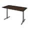 Regency Cain T-Base Training Seminar Table, 42 in W, 24 in L, Neo Walnut MTRCT4224NWGY - alternate 1