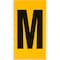 Brady Outdoor Vinyl 6 in Black on Yellow Letters M Card 1570-M - alternate 1