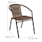 Flash Furniture Brown Rattan Indoor-Outdoor Stack Chair TLH-037-DK-BN-GG - alternate 6