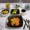 Gibson Elite Soho Lounge 16 Piece Stoneware Dinnerware Set in Black/White 750119785M - alternate 4