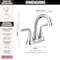 Delta Two Handle Centerset Bathroom Faucet 2533LF-MPU - alternate 5