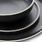 Gibson Elite Serenade 12 Piece Round Stoneware Dinnerware Set in Black 135248.12 - alternate 7