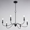 Vaxcel Annabelle 6 Light Matte Black Farmhouse Chandelier Candelabra H0298 - alternate 7