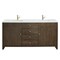 James Martin Vanities Gracyn 72 in. Double Vanity, Sable, w/ 3 CM White Zeus Quartz Top D125-V72-SBL-3WZ - alternate 1
