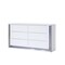 Homeroots 61" White Wood Lighted Six Drawer Double Dresser 564683 - alternate 14