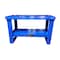 American Hawk Industrial Automotive Transmission Table With Shelf - Blue, Shop Table with Liquid Runoff Tray WDT-1K-BLU - alternate 1