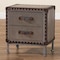 Baxton Studio Jacey Vintage Silver Metal 2-Drawer End Table 251-13874-ZORO - alternate 8