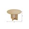 Homeroots 52" Natural Solid Wood and Rattan Cross Leg Base Round Top Dining Table 712196 - alternate 3