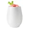 Smarty Had A Party 12 oz. Solid White Elegant Stemless Plastic Wine Glasses (64 Glasses), 64PK 3712-WH-CASE - alternate 6