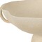 Homeroots 16" Beige Cast Aluminum Round Pedestal Centerpiece Bowl With Handles 609353 - alternate 4