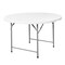 Regency Trestle 4 ft Round Folding Table, Fold-in-Half with Handle, Heavy-Duty Steel Frame, 48 in, White TBM48RNDWH - alternate 1