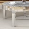 Homeroots 31" Silver Mirrored Glass and Faux Crystal Round Coffee Table 568901 - alternate 8