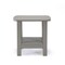 Homeroots 15" Light Gray Plastic Outdoor Side Table 543736 - alternate 6