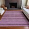 Homeroots 9' X 12' Plum And Lilac Striped Washable Indoor Outdoor Area Rug 615360 - alternate 5