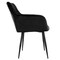 Elama 2 Piece Velvet Tufted Accent Chair in Black with Black Metal Legs ELM-214A-BLK - alternate 7