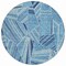 Homeroots 8' Blue And Teal Blue Round Geometric Washable Indoor Outdoor Area Rug 594769 - alternate 6