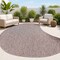 Jonathan Y Evan Modern Rustic Organic Curve Brown 5 ft. x 8 ft. Indoor/Outdoor Shaped Area Rug SHP102E-5 - alternate 1